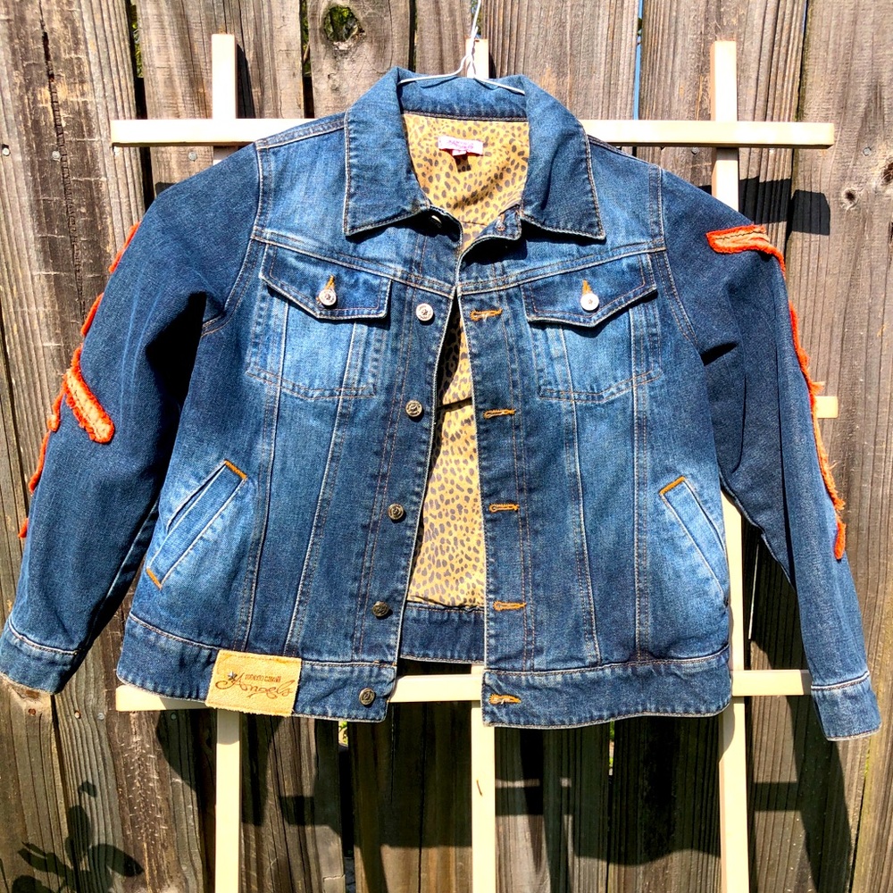 Roberto Cavali Angels girls Applique denim jacket 8/138 Italian
